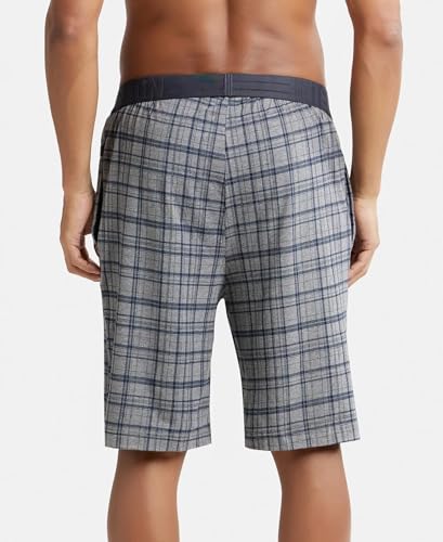 Jockey Shorts for Men with Exposed Elastic Waistband IM02_Mid Grey Melange & Ash Grey_XL