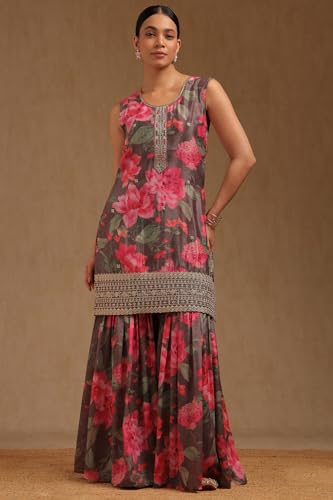 Soch Women's Chinon Salwar Suit Set (OWA5CD22374_Brown