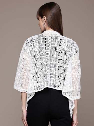 Label RITU KUMAR Ivory Fashion Flair Outer Wear Shrug