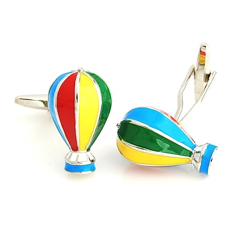Peluche Enamel Hot Air Balloon Novelty Cufflinks for Men