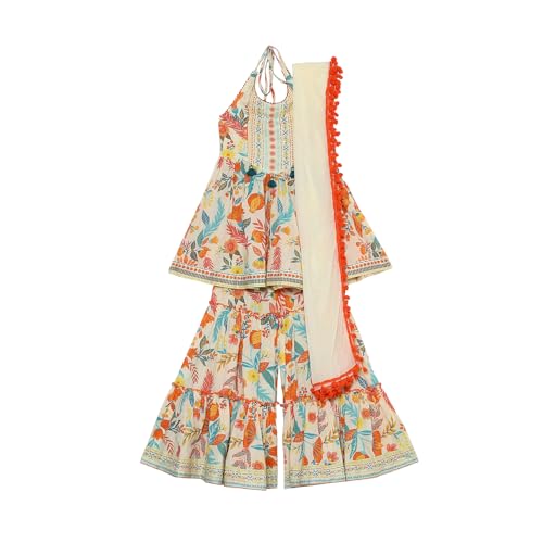 Biba Women's Multicolor Cotton Gathered Suit Set
