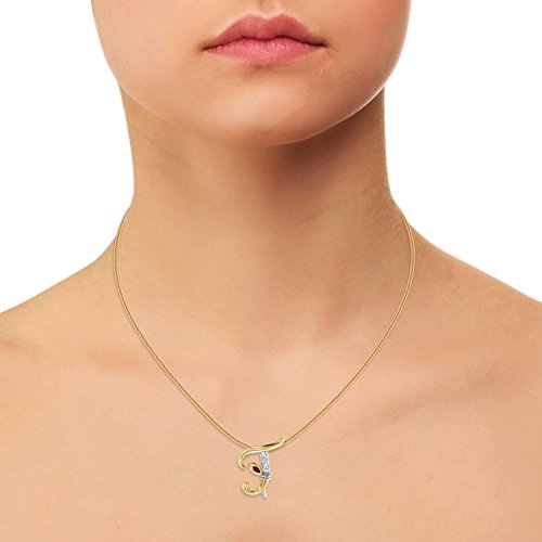 PC Jeweller The Initial T Ganesha 18KT Yellow Gold and Diamond Pendant