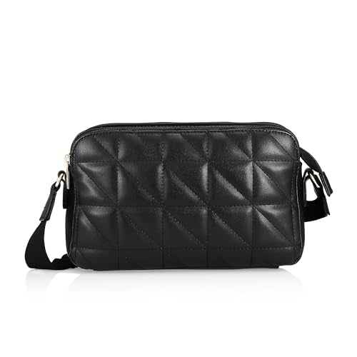 Fastrack Quilted Sling Bag for Women, Girls and Ladies | 3 Spacious Compartments with Quick Zipper Access Pockets