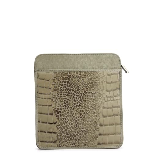 Da Milano Leather Grey Sling Bag for Men (10044A)