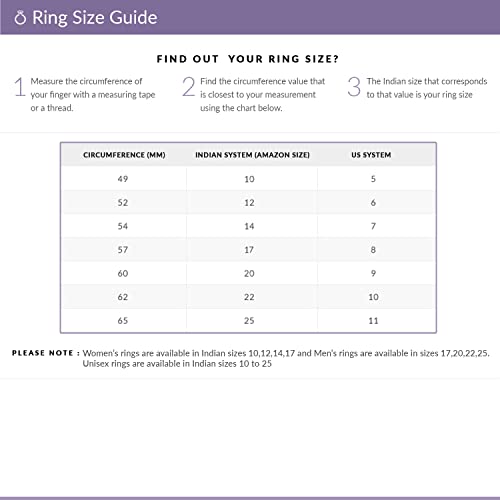 Peora American Diamond Studded Silver Plated Finger Ring Fashion Wear Stylish Jewellery Gift for Girls & Women (PX8R121-7)