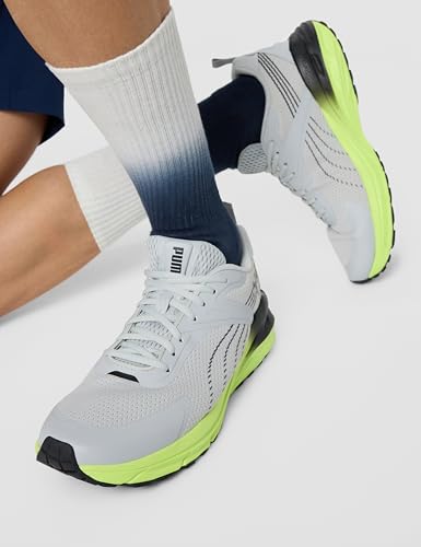 Puma, Unisex-Adult, Hypnotic Res, Cool Light Gray-Black-Yellow Alert, Sneaker, 10UK, (40221008)