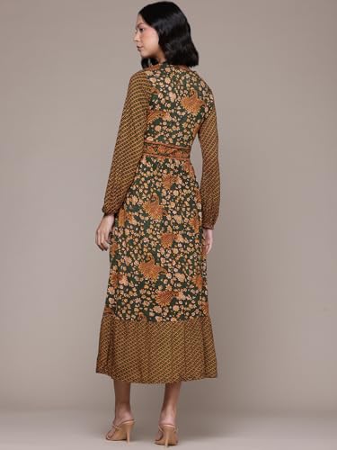 Aarke Ritu Kumar Green Meadow Midi Dress