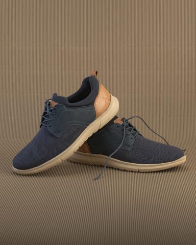 Men's Blue Perforated EVA Sole Slip On Casual Sneakers Shoes