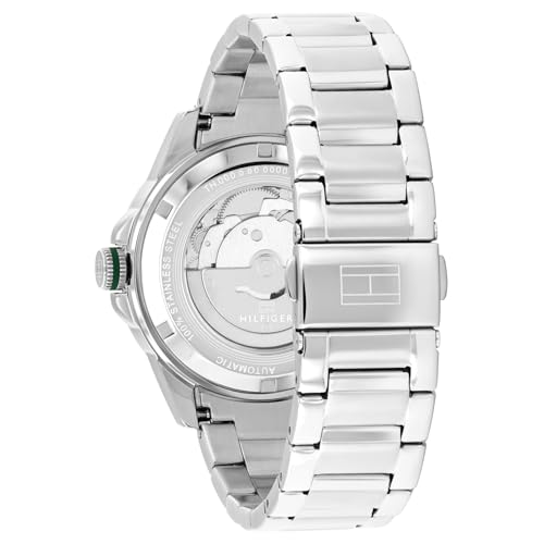 Tommy Hilfiger Lars Automatic Chinese Automatic Analog with Green Dial Silver Stainless Steel Strap Watch for Men - TH1710694W