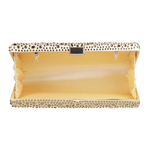 Metro Womens Synthetic Gold Clutch (One Size)