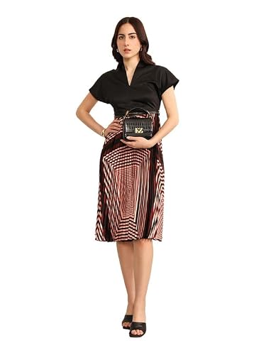 Kazo Palette Midi Dress with Belt (Multicolor XL)
