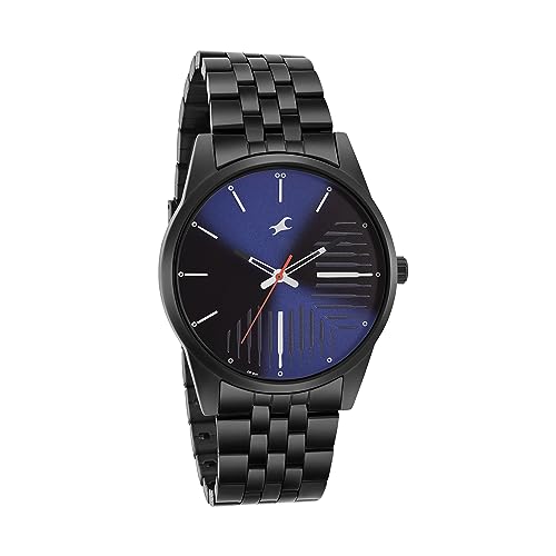 Fastrack Analog Blue Dial Men's Casual Stainless Steel Watch