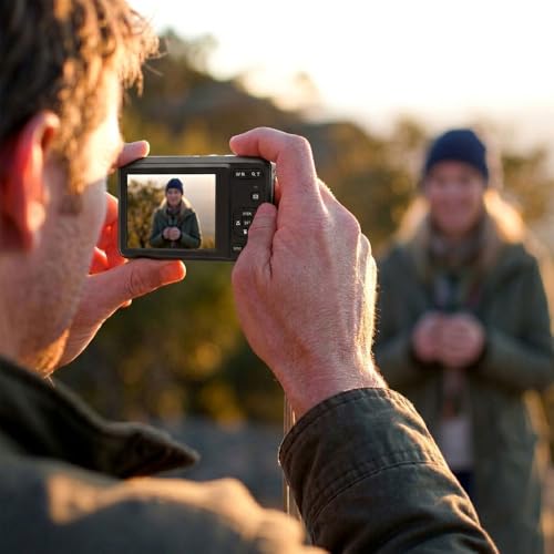 Kodak PIXPRO FZ55 Digital Camera, 16MP Compact Point & Shoot, 5X Optical Zoom, 28mm Wide Angle Lens, 1080P HD Video, Red + 64GB SD Card, Case, Selfie Stick, Mini Tripod & USB Card Reader