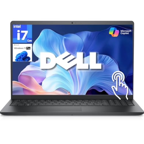 Dell 15.6 Touchscreen Business Laptop, Intel Core i7-1355U 10-Core Processor, 64GB DDR5 RAM, 2TB PCIe SSD, Windows 11 Pro, 15.6" FHD Touch Display, Intel UHD Graphics, Wi-Fi 6, Type-C, Black