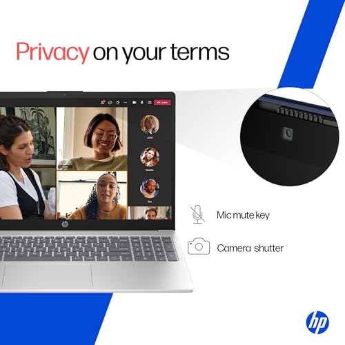 HP 15, AMD Ryzen 3 7320U (8GB LPDDR5, 512GB SSD) FHD, Anti-Glare, Micro-Edge, 15.6''/39.6cm, Win11, M365 Basic(1yr)* Office24, Silver, 1.59kg, fc0500AU, FHD Camera w/Privacy Shutter Laptop