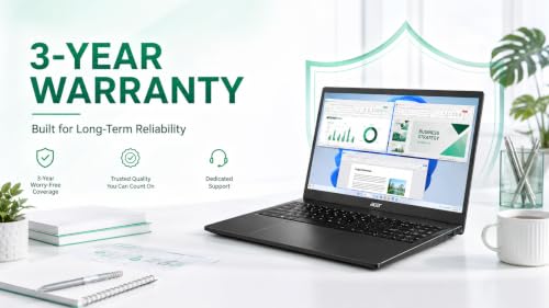 Acer TravelLite TL05-41M Smart Laptop | 15.6" FHD Display | AMD Ryzen 7 7730U | 32GB RAM | 1TB NVMe SSD | AMD Radeon Graphics | Windows 11 + MS Office 2024 | Wi-Fi 6 | 3-Year Warranty | Black
