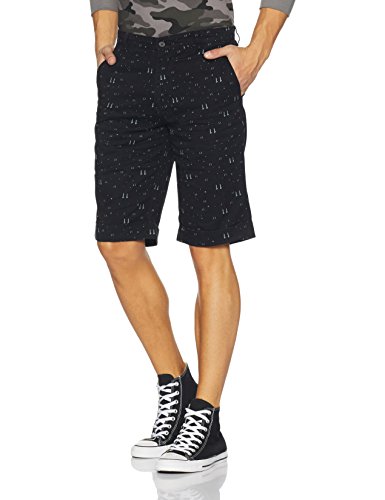 Diverse Men's Slim Fit Cotton Shorts (DVS01S2L01-3-38_Black)