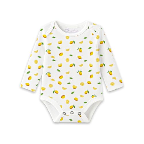 MOM'S HOME Organic cotton Baby Bodysuit | Pack of 5 | 3-6 Months
