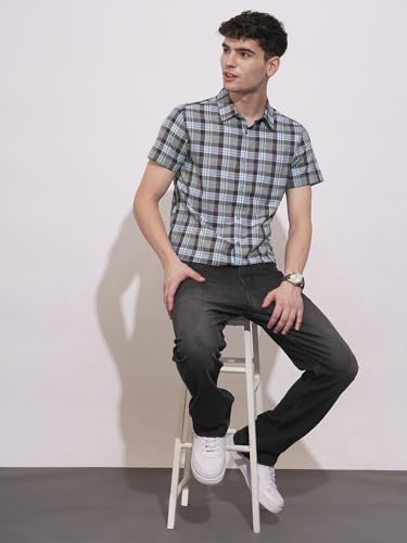Being Human Brown Slim Fit Regular Collar Men's Shirt Clothing