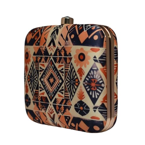 Artklim Geometrical Pattern Printed Clutch