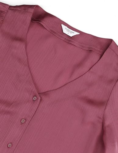 U.S. Polo ASSN. Crinkled Satin Top (UWAW25TOP325_Purple_M)