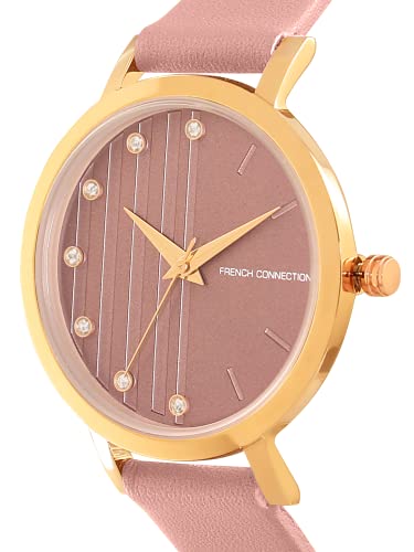 French Connection Analog Pink Dial Women's Leather Watch-Fc20-63E-R