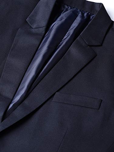 MANQ Men's Slim Fit Suit (Navy Blue, 38)