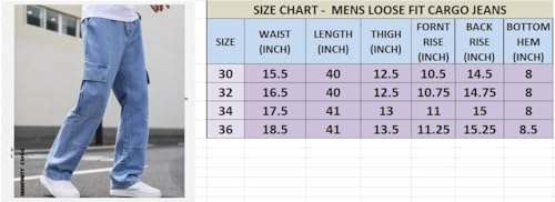 QNIM Men Jeans || Jeans for Men || Cargo Pant (Q-08-Blue-28)