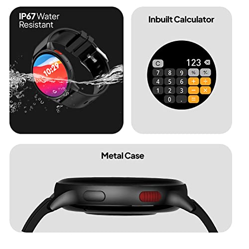 Fire-Boltt Eclipse 1.43" AMOLED Smartwatch, Bluetooth Calling with AI Voice Assistant, 100+ Sports Modes, Curved Full Touch & Calculator