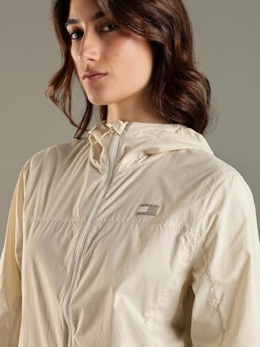 Regular Fit Nylon Hooded Neck Windcheater Jacket