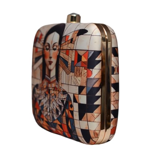 Artklim Egyptian Lady Printed Clutch