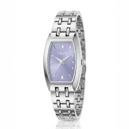 Carlton London Women's Watch Catherine Lavender Rectangle Dial CL-CT-SLVR