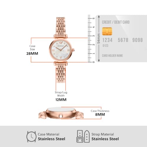 Emporio Armani Rose Gold Quartz Stainless Steel Watch AR11805