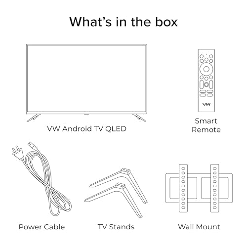 VW 80 cm (32 inches) OptimaX Series HD Ready Smart QLED Android TV VW32AQ1