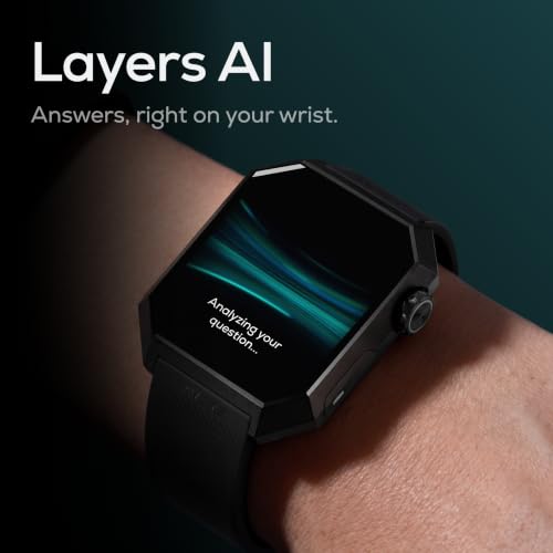 Layers Anarc 2 Smartwatch | 1.85 AMOLED 60Hz Display | Built-in GPS | AI Watch Faces & Assistant | BT Calling | Auto Brightness | Heart Rate + Sleep Monitor Smartwatch, Alluminium Body (Parent) (Orange)