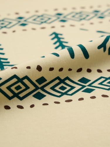 The Souled Store Nomad: Life Men and Boys Short Sleeves Round Neck Beige Embroidered Casual Drop Shoulder Streetwear Trendy Super Oversized T-Shirt