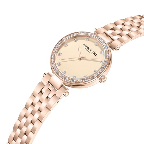 Kenneth Cole Quartz Analog Rose Gold Dial Stainless Steel Strap Watch for Women