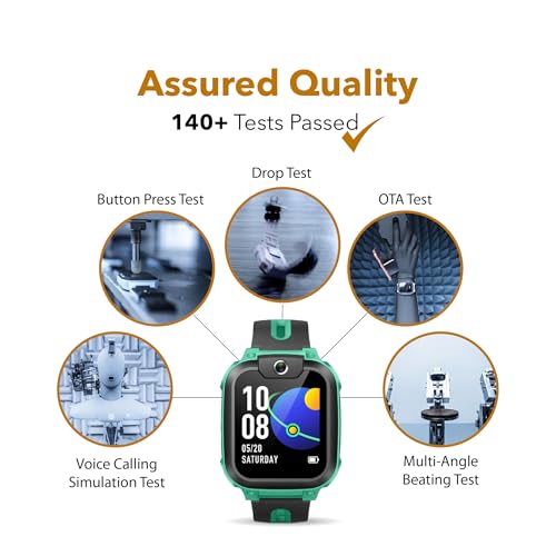 imoo Kids Phone Watch Z1 – Smart Watch with GPS Tracker, 4G Video & Voice Calls, Advanced Parental Controls, Durable Quality with IPX8 Water Resistance, SOS, Gift for Kids (Green)