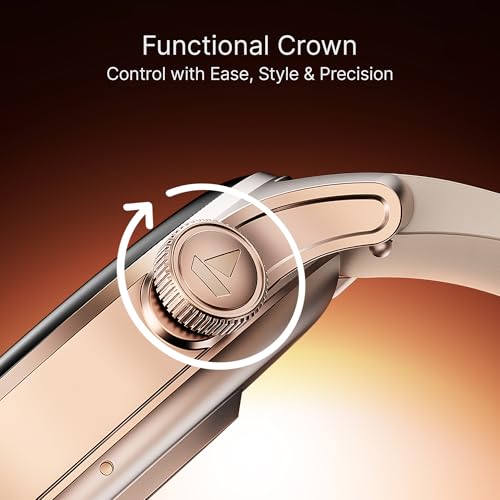 boAt Ultima Prime smartwatch with 1.43” AMOLED Display, AOD, Personalized Fitness Nudges, Functional Crown,100+ Sports Modes, Create Your Own Watchface, smartwatch for man and Woman (Rose Gold)