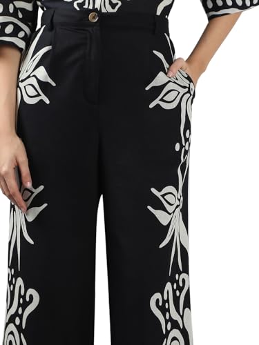 Vero Moda Women's Wide Leg High Rise Black Pants