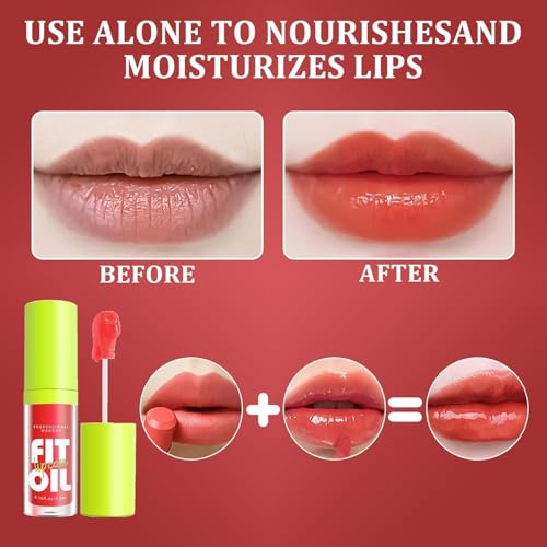 Lip Gloss,Tinted Lip Oil Long Lasting Non-sticky Shiny Lip Plumping Lip Gloss,Hydrating Moisturizing Lip Glow Oil for Looking Lips,Smooth Glossy Lip Plumper Gloss for Women (Caramel Nude)