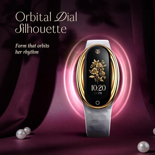 Titan Orbis Women Smartwatch with 1.62” AMOLED Display,Luna Wellness,UV/AQI Index,Animated Watch Faces,QR Hub,Stress Monitoring,Breathe Exercise, Sleep,IP68,24/7 Health Suite - White