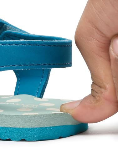 ONYC Premium Butterscotch Kids Sandals for Girls, Teal Blue Sandals