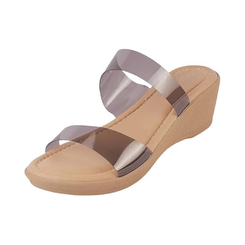 tresmode PARKLANE Black Women's Dress Wedge Sandals in Size 4 UK / 37 EU