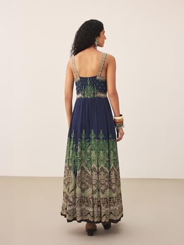 Ritu Kumar Blue Palak Long Dress