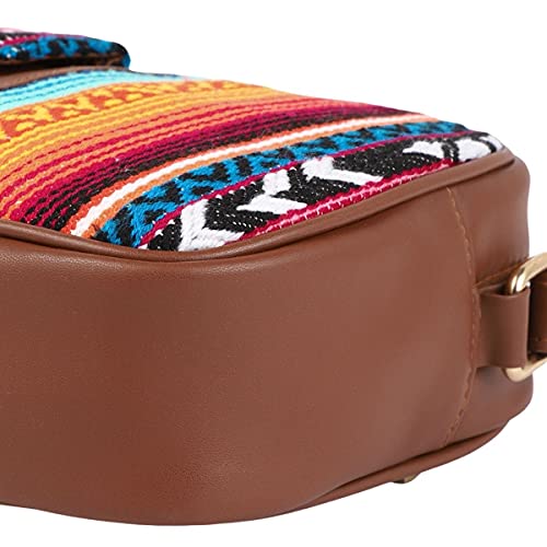 ACCESSHER stylish trendy Brown & Multi Solid Sling Bag for girls and women pack of 1