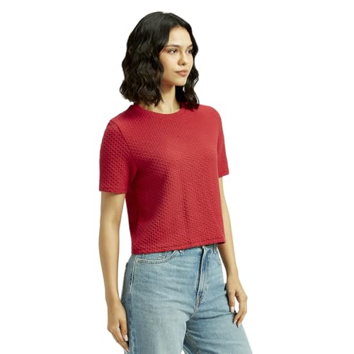 Levi's Women's Regular Fit T-Shirt (000C2-0011_Red