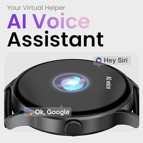 GOBOULT Newly Launched Rover Pro 1.43'' AMOLED, Free Straps, Bluetooth Calling, IP68, Zinc Alloy Frame, 1000 Nits Brightness, AI Voice Assistant, SpO2, 120+ Sports Mode Smartwatch (Pure Black)