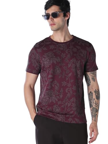 Jack & Jones Floral Print Cotton Polo Tshirt
