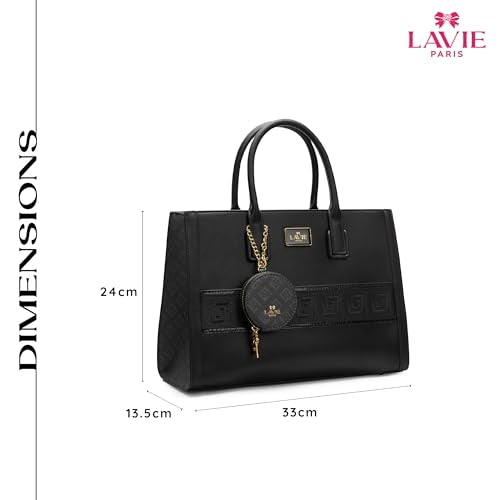 LAVIE PARIS Women's Jade Large Monogram Satchel Bag | Satchel Handbag for Work | Ladies Purse | Stylish Shoulder Bag | Gift for Women